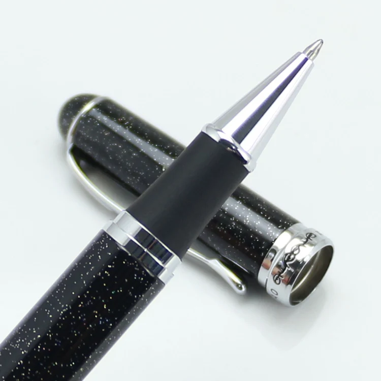 JINHAO 750 черная и серебряная шариковая ручка с красочными песками канцелярские
