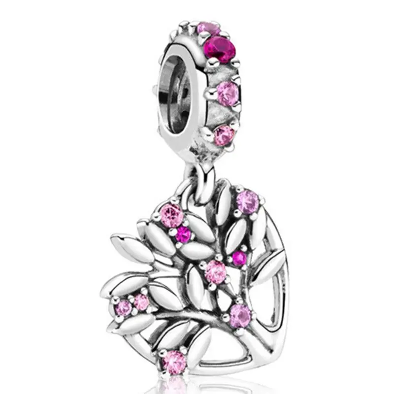 

1Pcs New Pretty Hollow Tree of Life Pendant DIY Beads Suitable for Original Pandora Charm Bracelet Ladies Jewelry Making Gifts