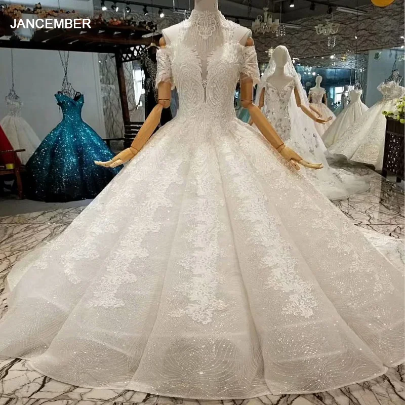 LS147565 свадебное платье на заказ с открытыми плечами Милое Свадебное ожерелье