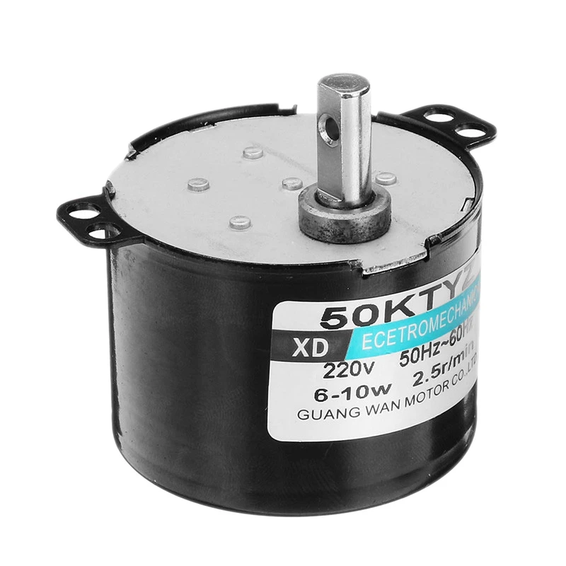 50Ktyz Ac220V 10 Вт 0.5A 2.5R/мин постоянный синхронный двигатель переменного тока редуктор