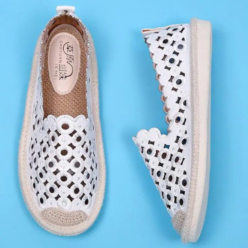 Женские сетчатые туфли без шнуровки дышащие однотонные лоферы повседневная