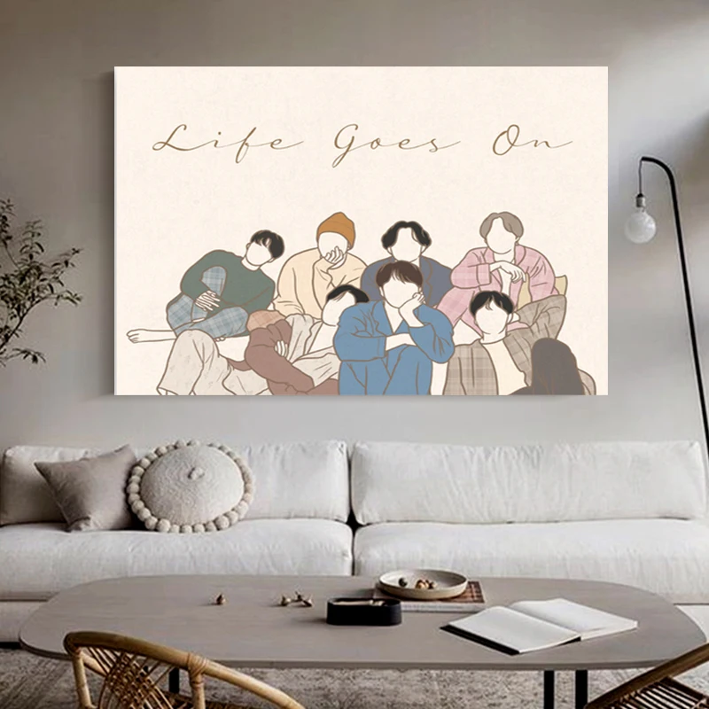 Звезды Kpop лучшие подарки для фанатов Картина на холсте настенное искусство