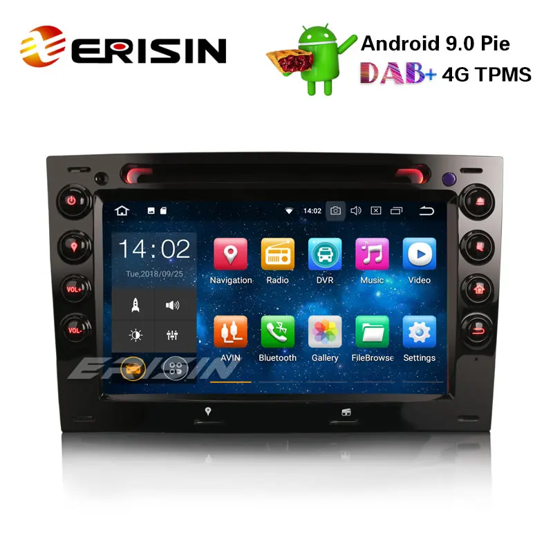 Erisin ES4813M 7 &quotAndroid 9 0 Авторадио GPS DAB + 4G Wifi DTV RDS Bluetooth навигация TPMS для Renault Megane |