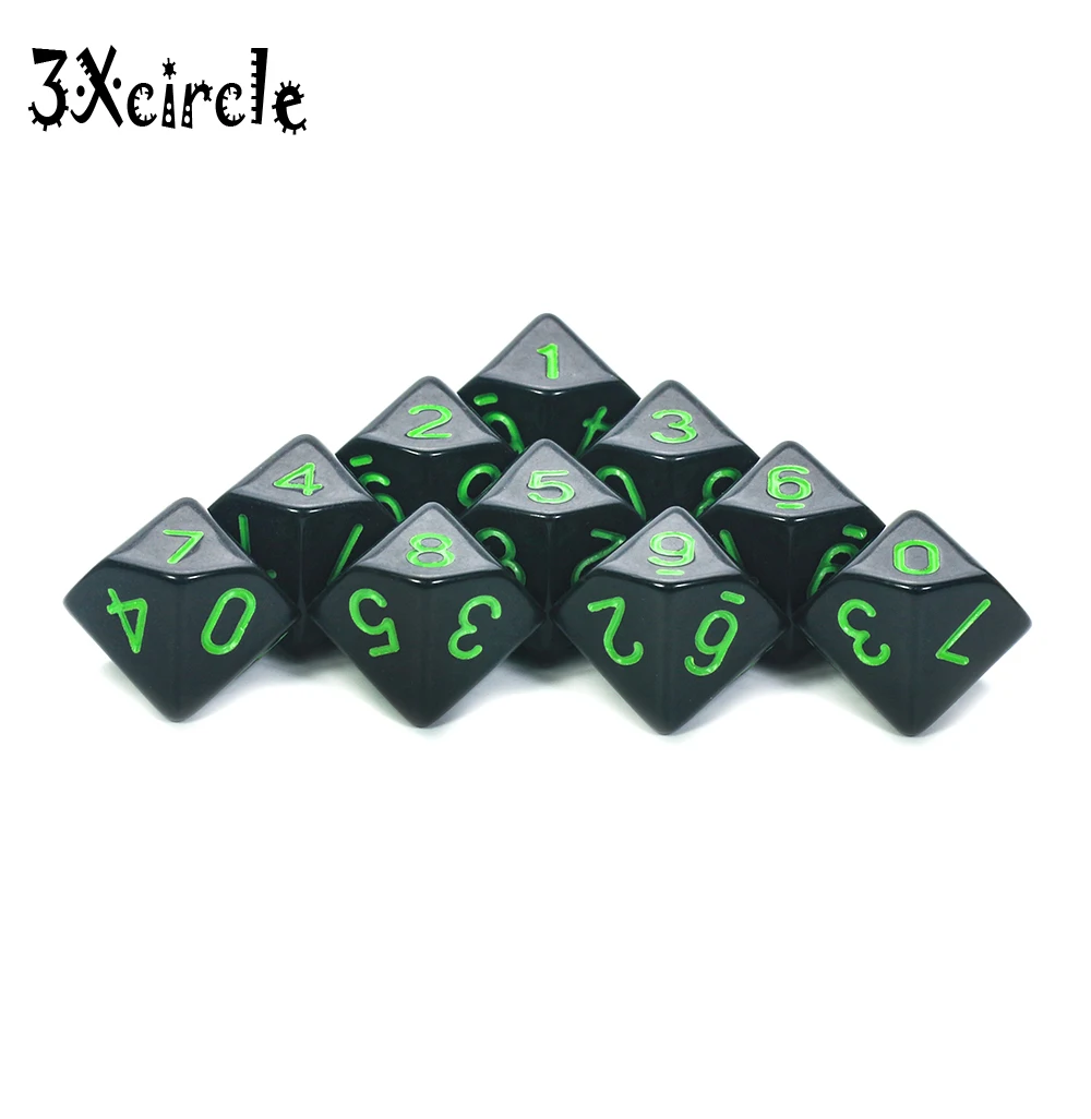 D10 кости многогранные игральные кубики для настольных оборотов 10 шт.|Кубики| |