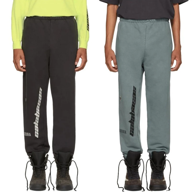 

Hip Hop Kanye West Season 5 Sweatpants Joggers Drawstring Calabasas Embroidery Sweatpants Trousers Casual Kanye Season 5 Pants