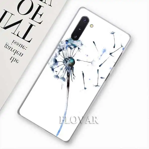 002 Акварельный цветок Одуванчик Лотос Лаванда Чехлы для samsung Galaxy Note 10 S10 Plus 5G S10e A30 A40 A50 A60 A70 M40 жесткий чехол - Цвет: 002