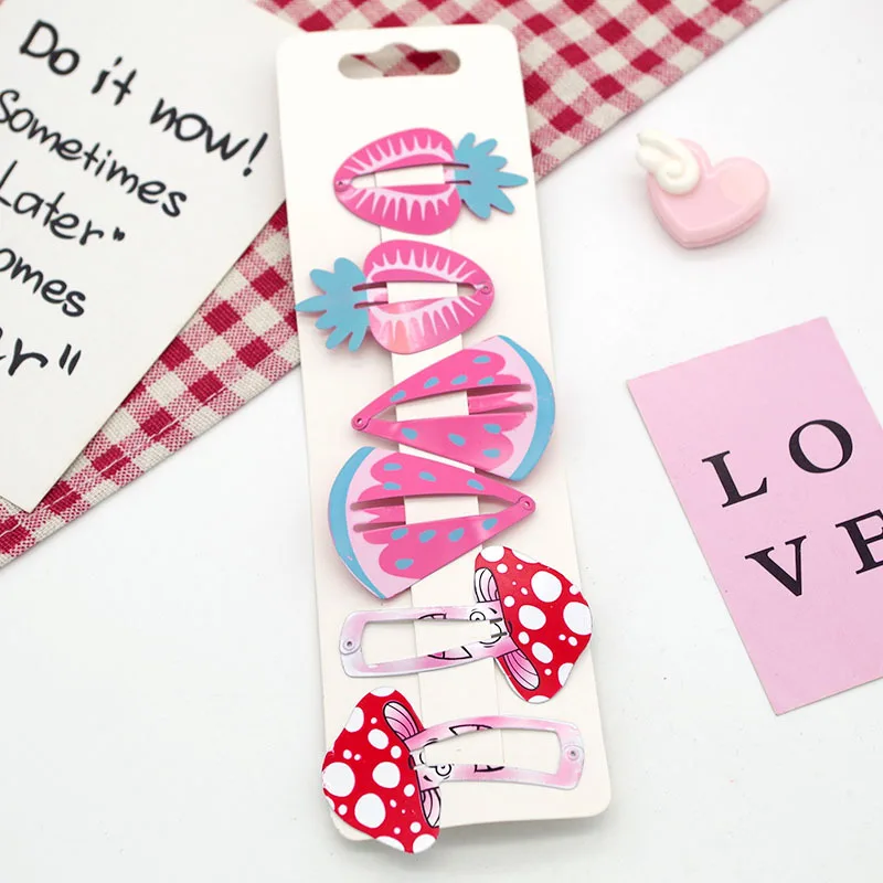 6 шт./компл. Детские аксессуары для волос головной убор заколки с фруктами