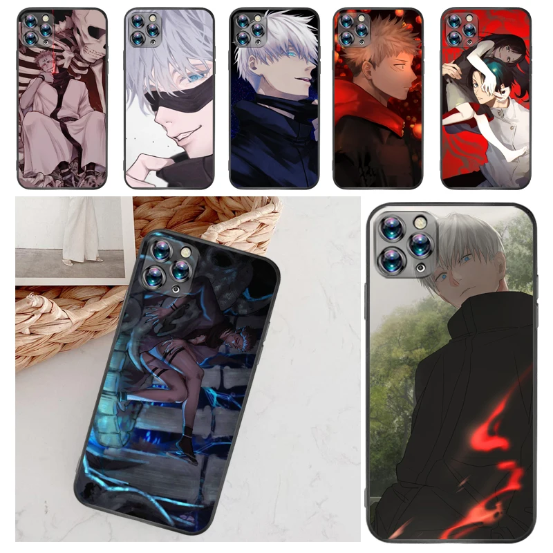 

Jujutsu Kaisen Sukuna Fushiguro Megumi Satoru Gojo Yuji Itadori Phone Case For iPhone XS MAX XR X Soft TPU Back Cover Cases