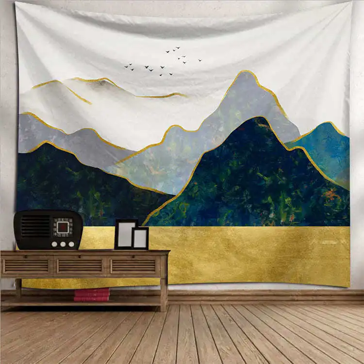 

Gold hill head decoration tapestry wall decoration cloth hanging cloth