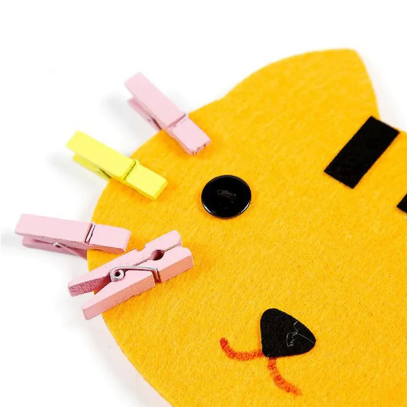 Обучение детский сад Руководство Diy ткань + деревянный зажим Развивающие Игрушки