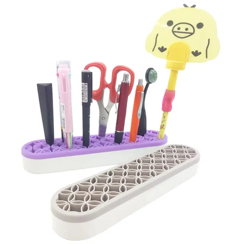 Силиконовая коробка для хранения косметики с цветочным узором органайзер кистей
