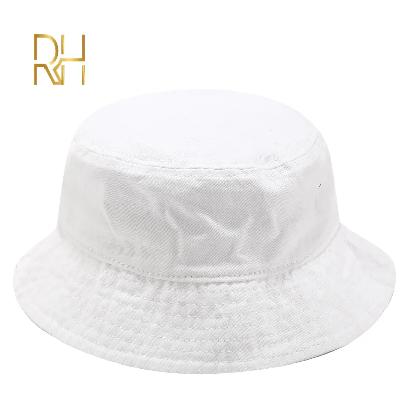 Панама женская винтажная из мытого хлопка однотонная пляжная с широкими полями