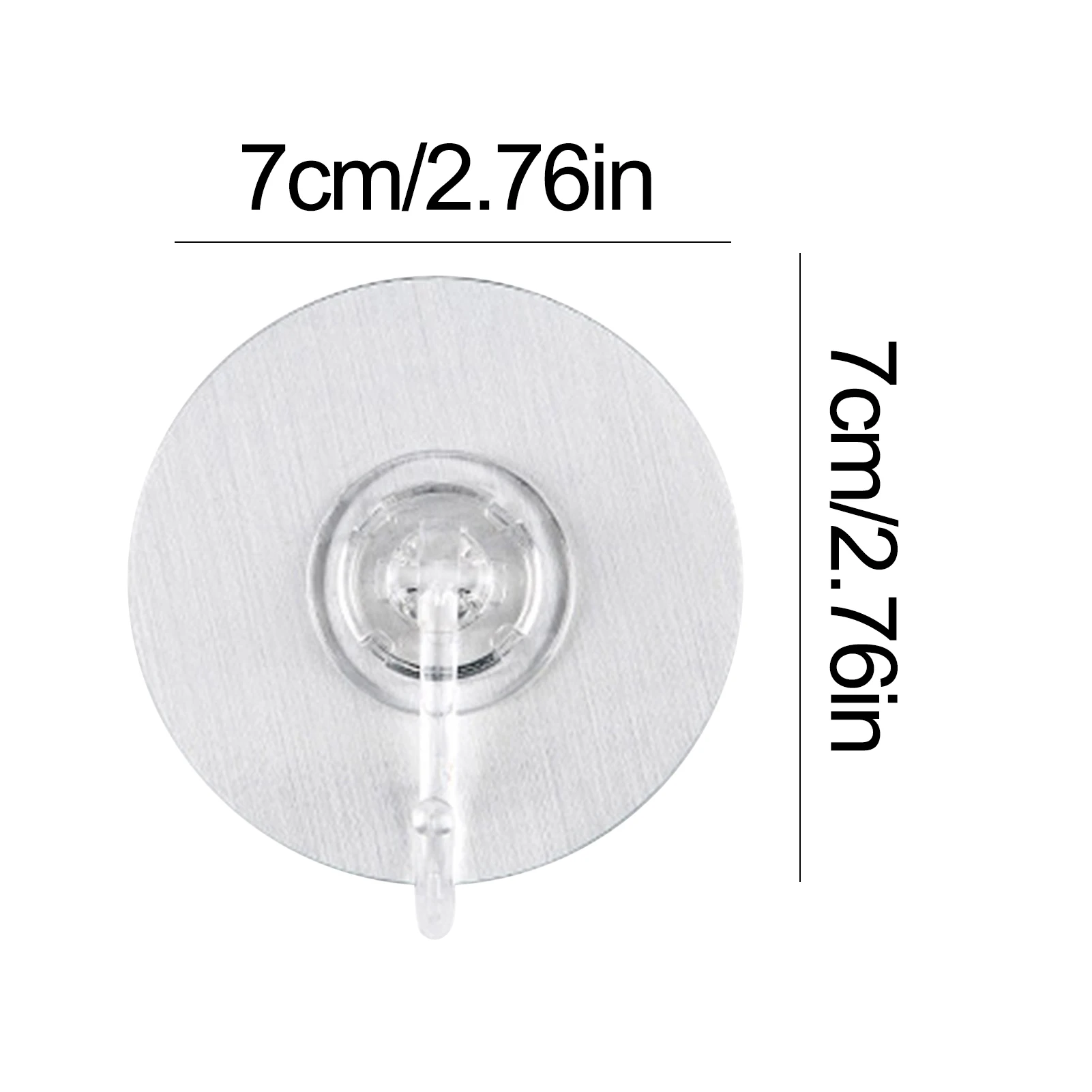 

Adhesive Transparent Reusable Seamless Hanging Hook Round Wall Hooks Waterproof Oil Proof Rack For Kitchen Bathroom Office