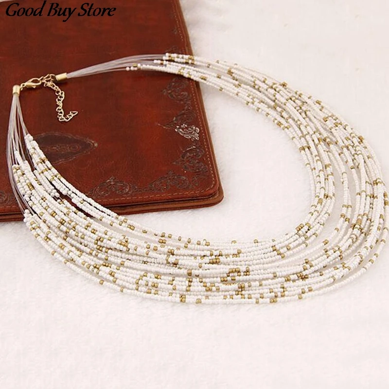

Necklace Collar Bohemian Style Handmade Beads Choker Chain Women Vintage Ethnic Necklaces Women Beach Charm Jewelry Collares