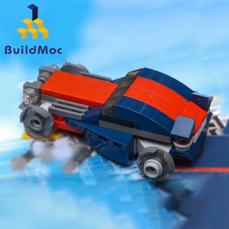 BuildMoc 5775 31045 концепция автомобиля техника синий автомобиль Строительные блоки DIY