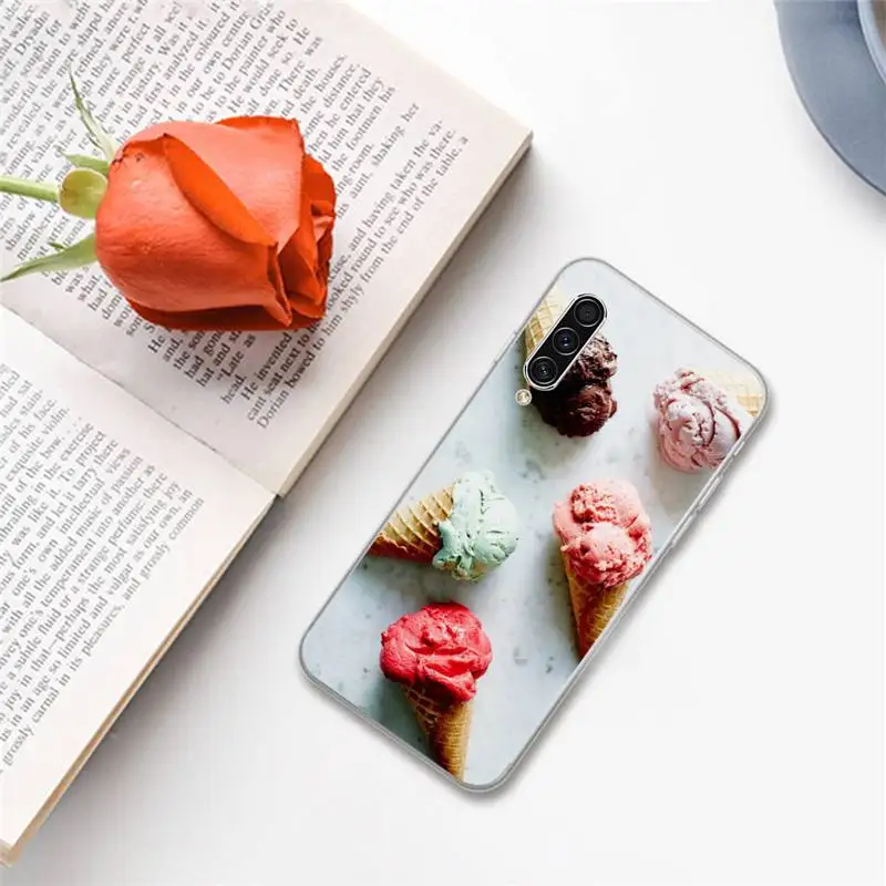 

Summer Ice Cream delicious Sweets food Phone Case For Samsung A S M Note 9 10 20 fe 21 71 30 ultra plus 5g 11 31 51 s