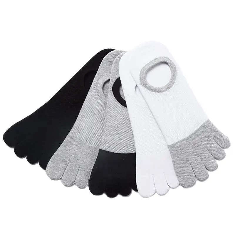 

NEW Hot Selling Men's Cotton Split Toe Sock Breathable Mesh Five Finger Socks Absorbent Deodorant Boat Sock Ship sock 5Pair/lot