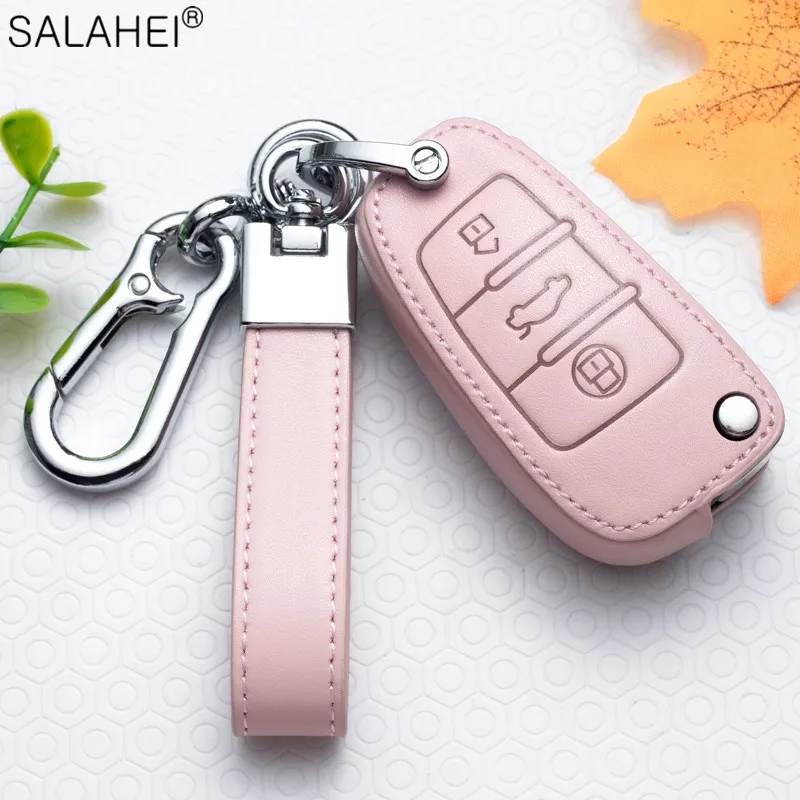 Кожаный чехол для автомобильных ключей Chery A5 Arrizo E3 E5 A3 Tiggo 3 5 7 8 5X eQ7 7Pro gx Fulwin2 Eastar 2019