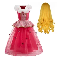 children princess dress sleeping beauty cosplay costume girl aurora dress butterfly fancy baby girl birthday evening dress 3 12y