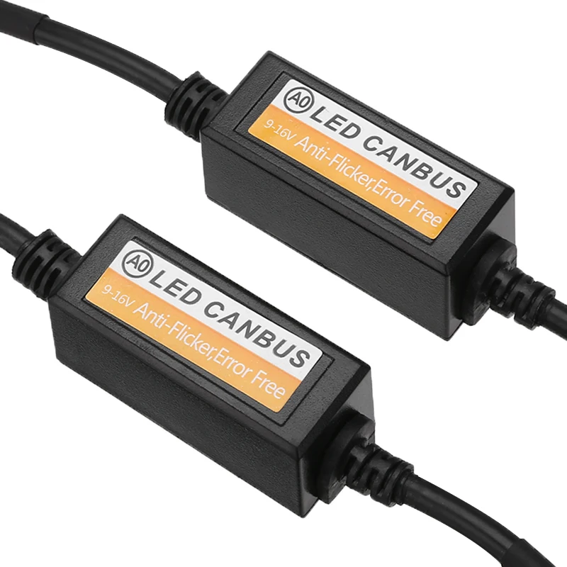 

Mayitr 2PCS H7 Headlight Fog Lamp LED Canbus Decoder Anti Flicker For Error Code Fast Blinking Canceller Error Free Resistor