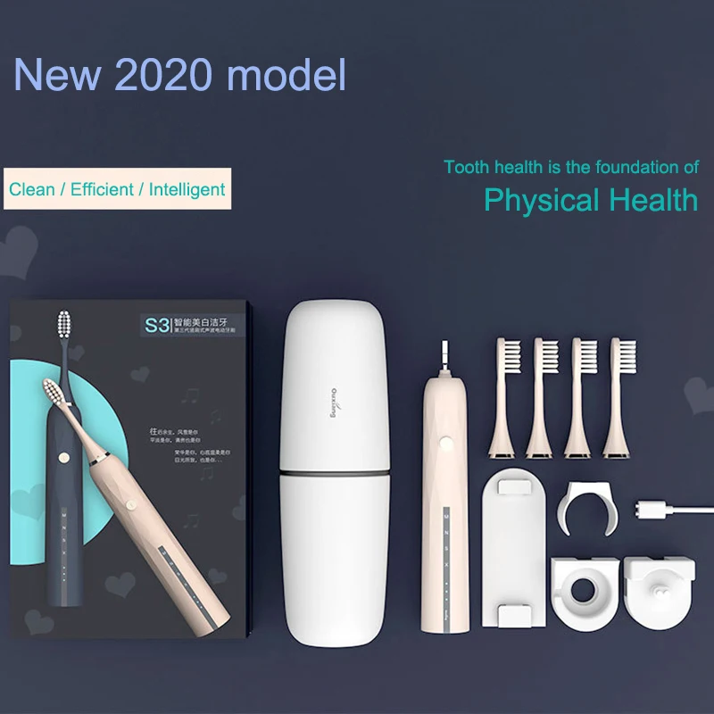 Электрическая зубная щетка S3 с таймером 4 режима зарядка от USB|Электрические