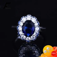 fuihetys finger ring 925 silver jewelry with zircon gemstone open finger rings for women wedding party promise gifts wholesale