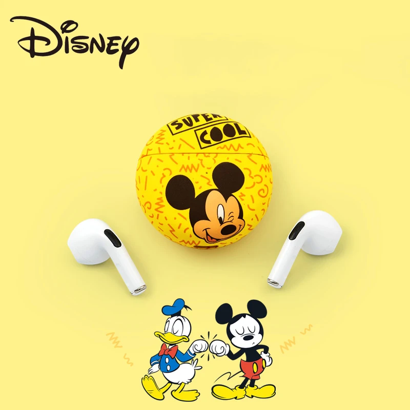 Оригинальная Беспроводная Bluetooth-гарнитура Disney TWS наушники-вкладыши с Микки