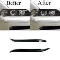 car front headlight cover eyebrows eyelid trim sticker for bmw 5 series e39 525 528 530 m5 19972003 eyelid molding trim cover