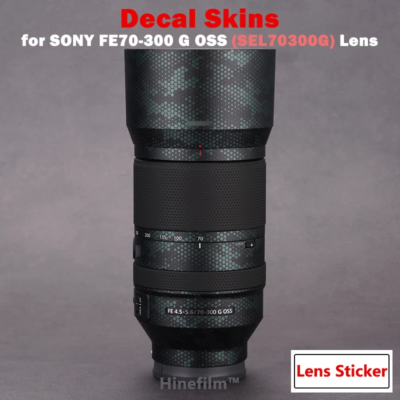 

SEL70300G / 70300 Lens Sticker Premium Decal Skin for SONY FE 70-300mm f/4.5-5.6 G OSS Lens Protector Warp Cover Film