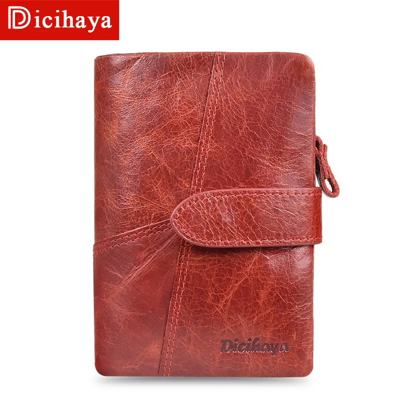 DICIHAYA, новинка, модные женские кошельки, натуральная кожа, на молнии, кошелек с отделением для монет, женский короткий дизайн, кошелек, Ретро стиль, клатч, кошелек