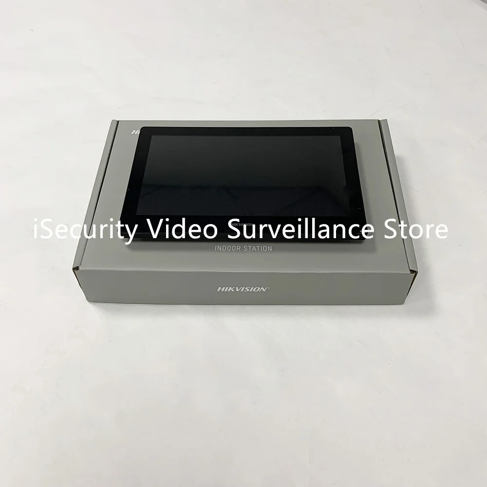 Hikvision 10-дюймовый видеодомофон монитор дисплей цветная TFT Android дверная камера WIFI POE