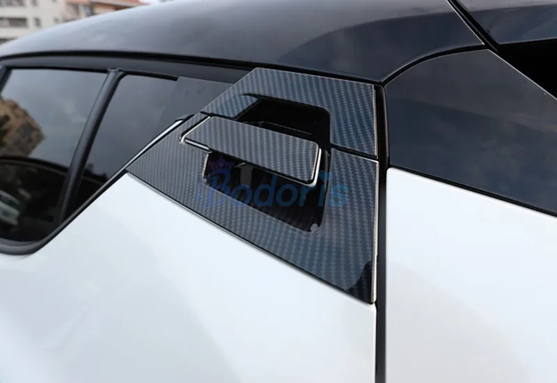 For Toyota C-HR CHR 2016 2017 2018 Carbon Fiber Color Door Handle Cover Bowl Insert Trim Chrome Car Styling Accessories | Автомобили и