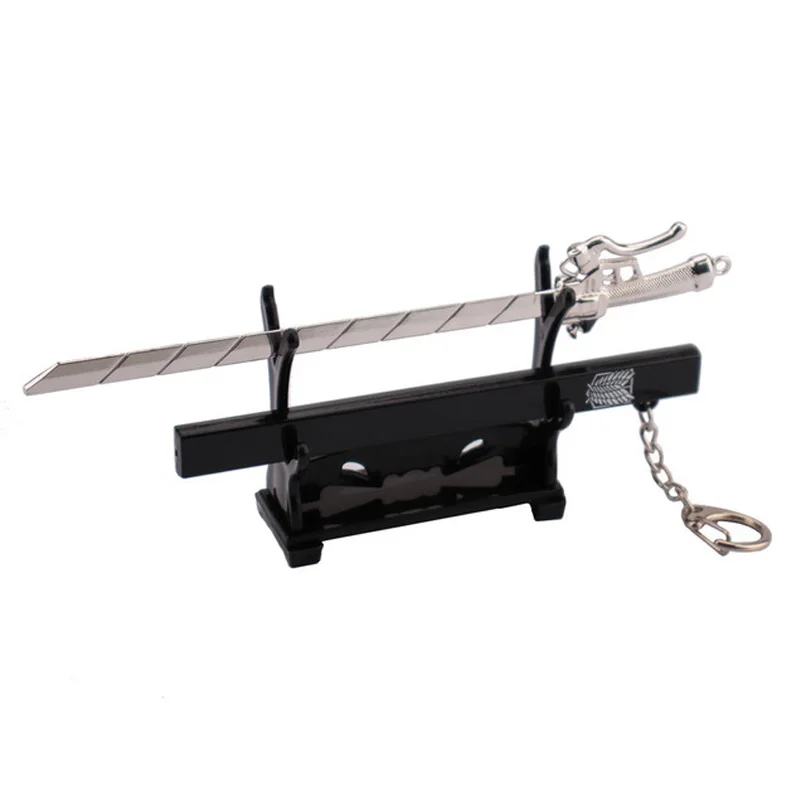 

Anime Attack on Titan Key Chain Sword Keyrings Weapon Anime Key Holder Pendant Metal Keychains Charm Men Jewelry Gift