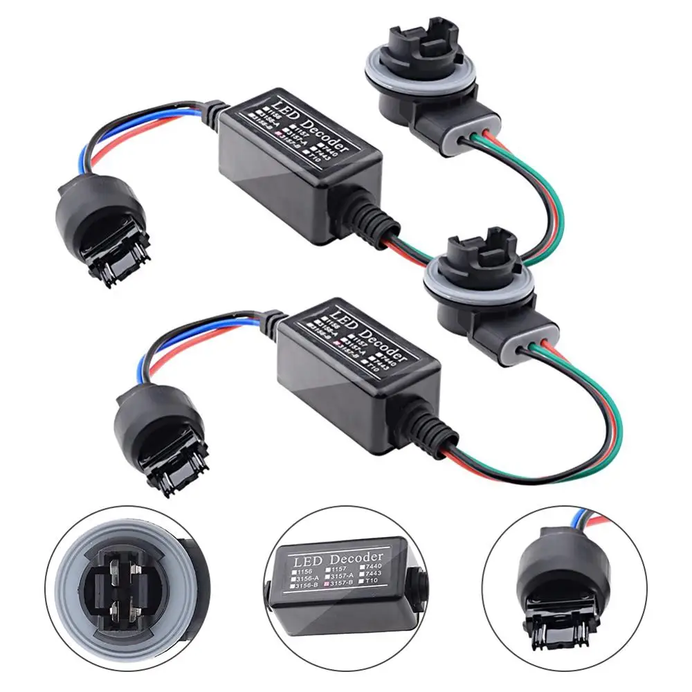 2 шт. декодер резистора нагрузки лампы для светодиодного поворотного сигнала 3157/