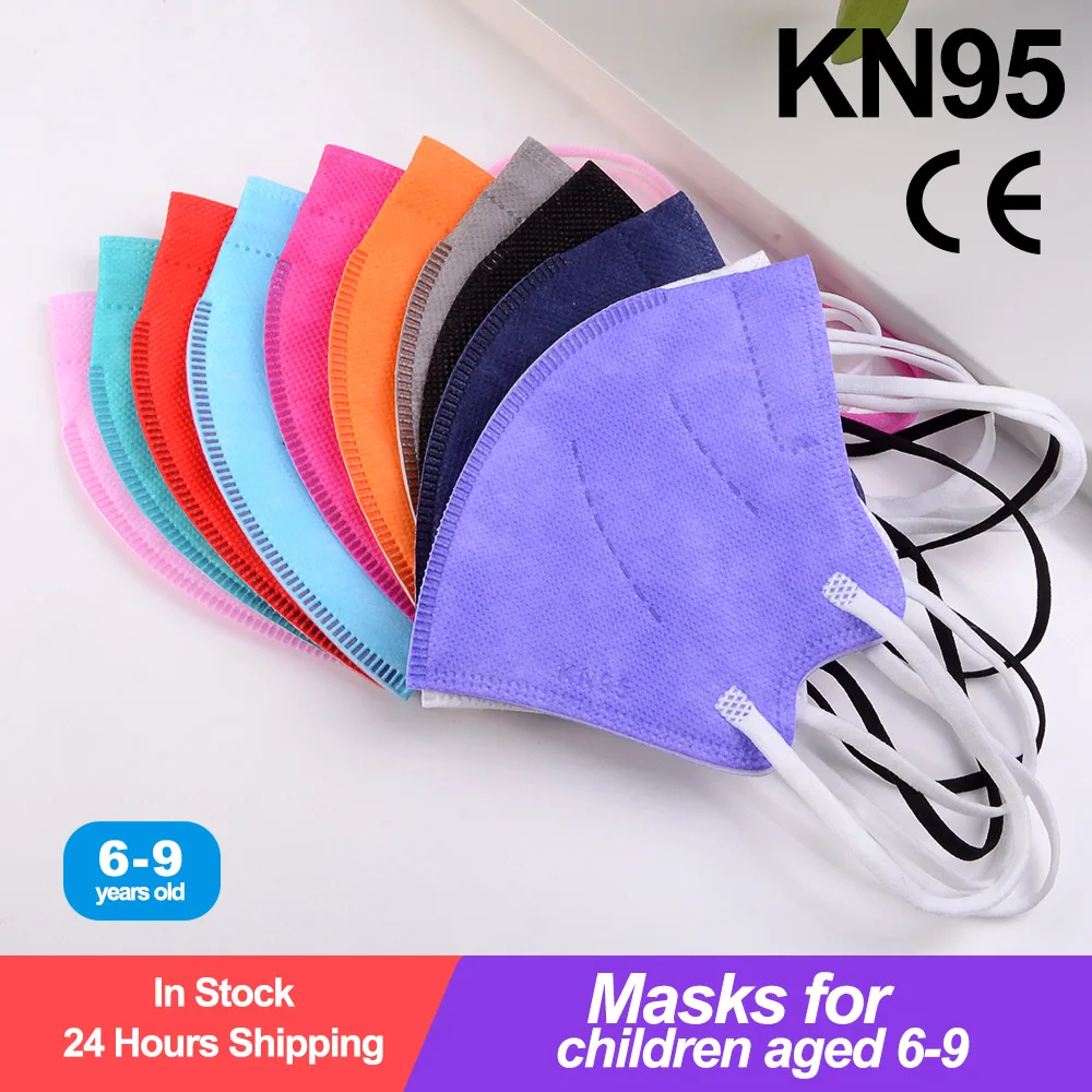20 100 шт. ffp2mask детей маска на лицо kn95 для Для мальчиков и девочек защитного