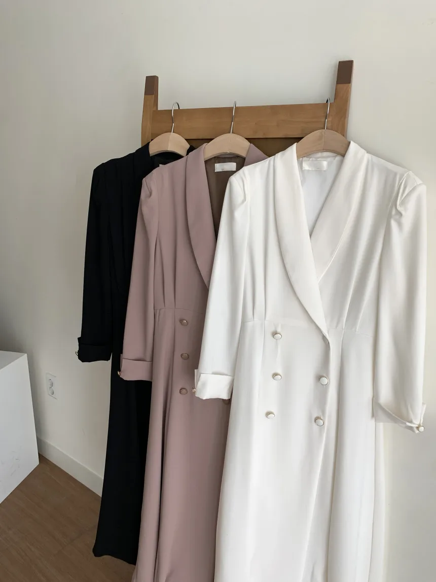 

Spring Elegant Windbreaker Women's White Maxi Dress Korean Clothing Femme Robe Slim Suit Collar Double-Breasted Coat With Belt