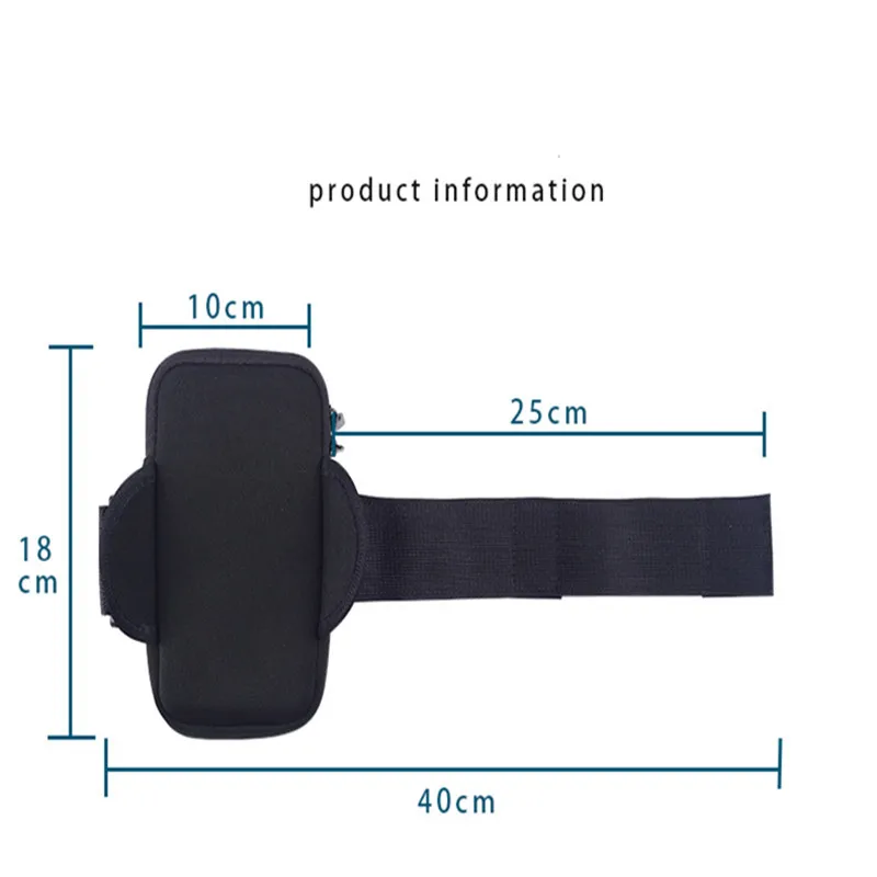 

Waterproof Sport Arm Band Phone Bag Pouch Solid Color Zippered Fitness Running Jogging Workout Cover For Mobile Phone Bag Case
