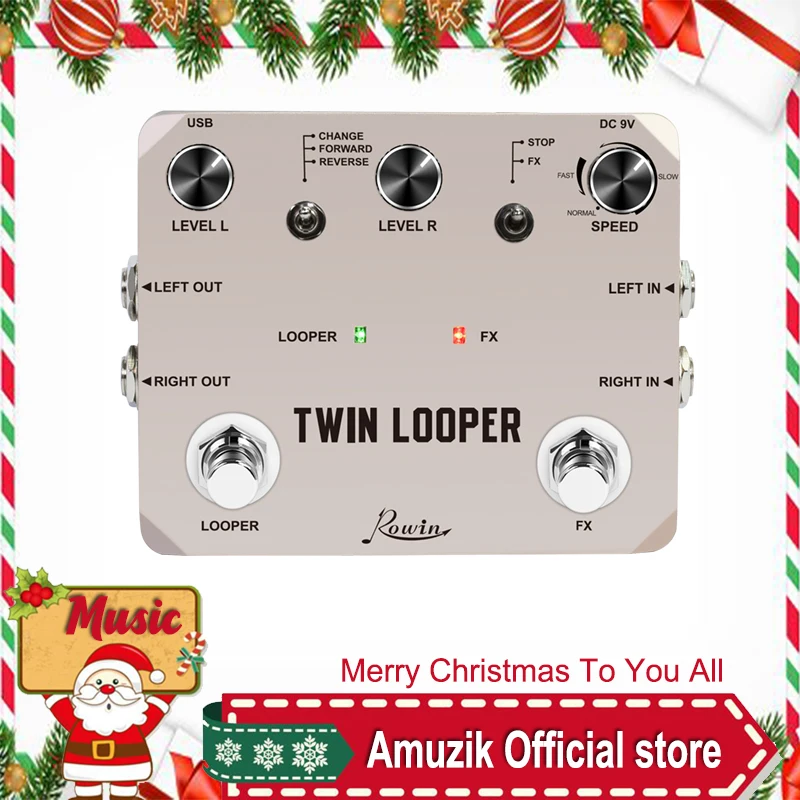 Rowin LTL-02 Twin педаль петлителя обновляет раньше для электрогитары 10 минут
