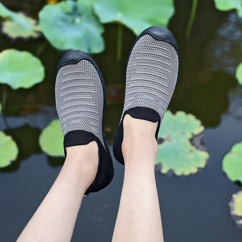 

hombre work Light lightweight fashion shoe casuales spring deporte sports breathable Fashion comfortable knitting leather man