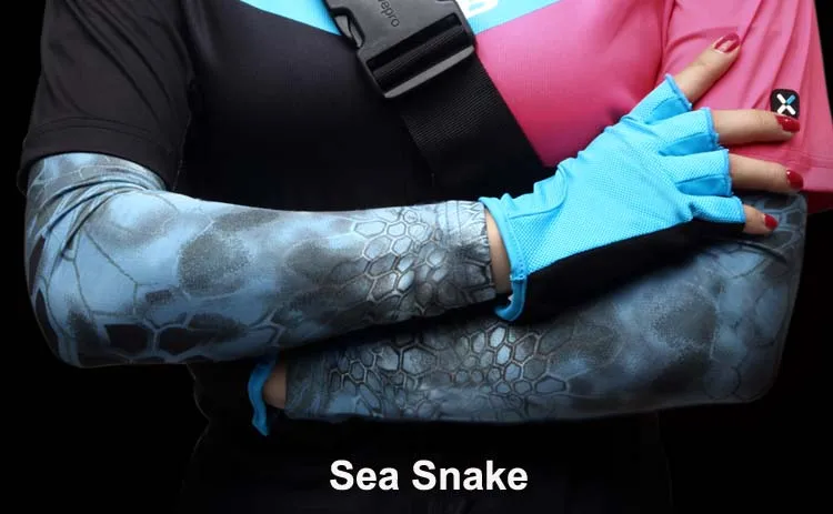 Высокая эластичность Мультикам камуфляж без рукавов Лето рука грелка сp Multicam