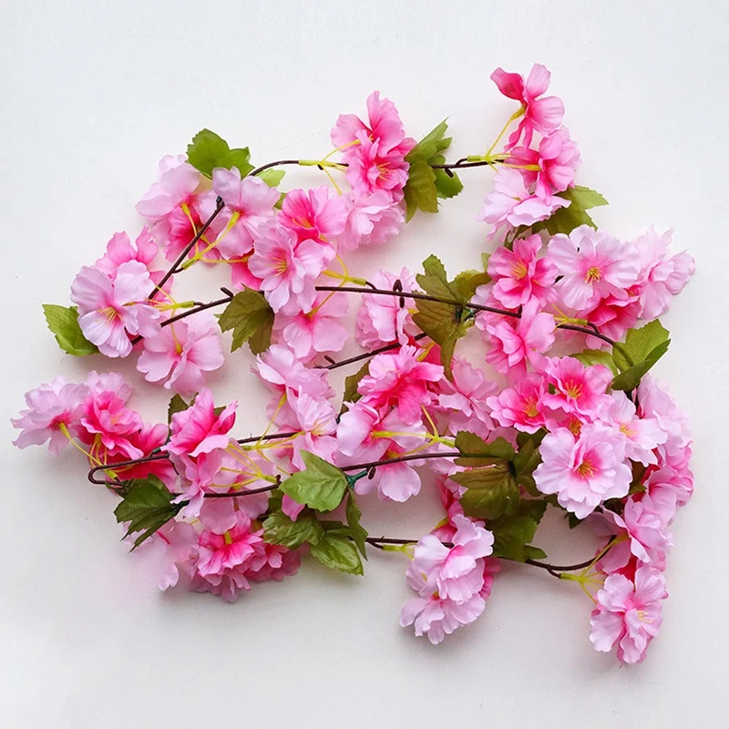 Искусственная вишневая гирлянда подвесная искусственная Виноградная лоза цветы