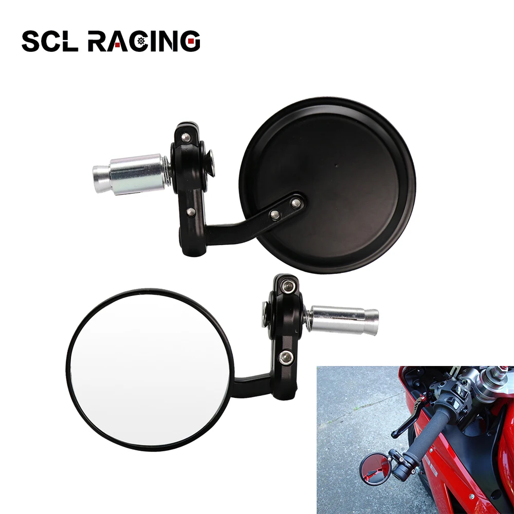 

Alconstar New 18mm Handle Bar End Rear Mirrors Motorcycle Accessories Motorbike Scooters Rearview Mirrors Side View Mirrors Moto