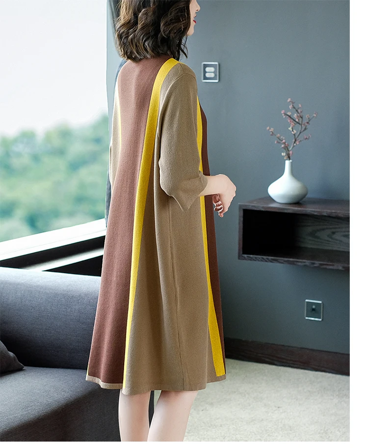 Корейский Повседневный свободный свитер женское Новое весенне-осеннее вязаное