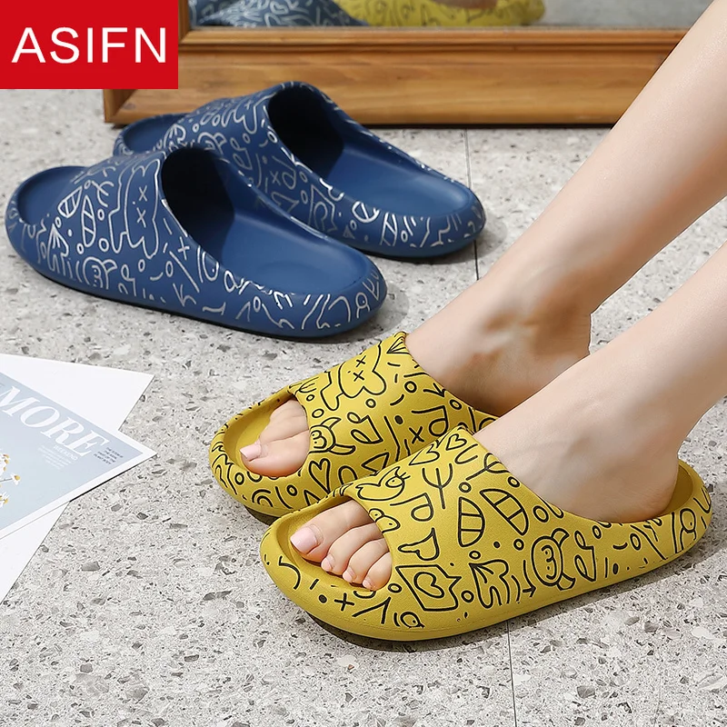 Шлепанцы ASIFN из ЭВА для мужчин и женщин мягкие сандалии на толстой подошве