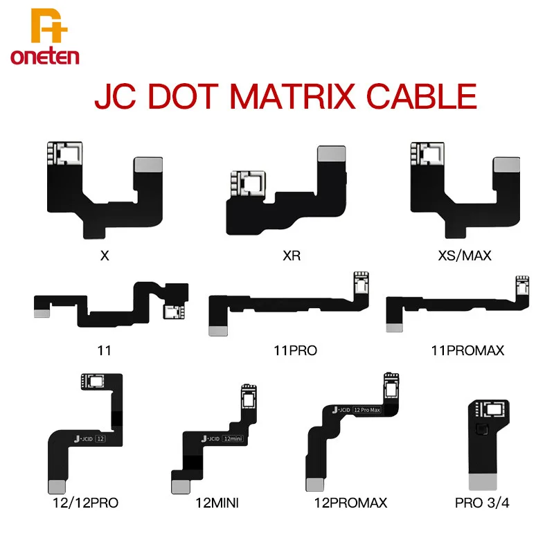 Cable de matriz de puntos JC JCID Flex para proyector de puntos para iPHONE X, XR, XS, 11, 11PRO, MAX, 12, 13, Mini PRO, 3/4