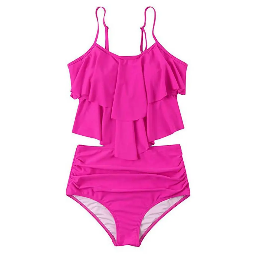 

Leopard Bikini 2021 High Waist Bikini Animal Print Tankini Floral Swimsuit Brazilian Ruffle Swimsuit Plus Size Swimwear Women