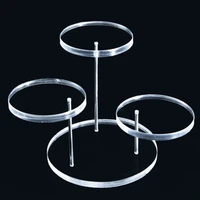 fashion multi layer acrylic round jewelry ring display stand cake display stand kitchen baking tray wedding party dessert tray