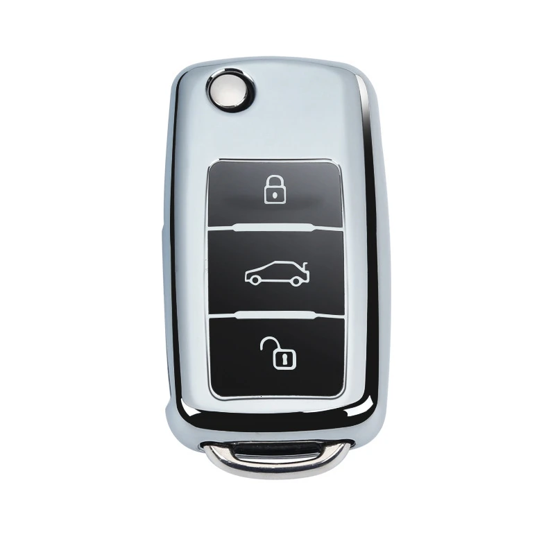 Мягкий чехол из ТПУ для ключей для VW Bora модели авто Polo, Golf, Passat для Skoda Octavia A5 Fabia на сиденье Ibiza Leon автомобильный брелок