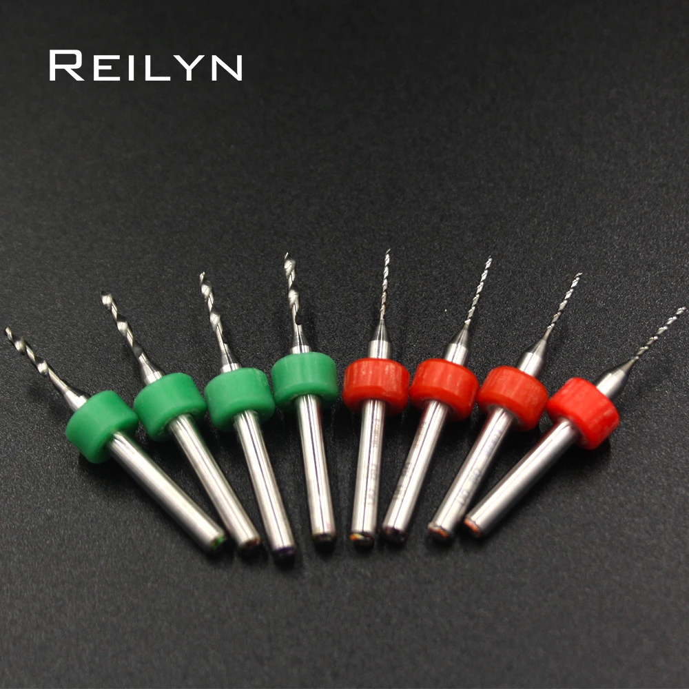 

10 pcs/pack PCB drilling bits mini drills PCB hard alloy drilling bits milling cutter 0.2-4.5mm shank 3.175mm