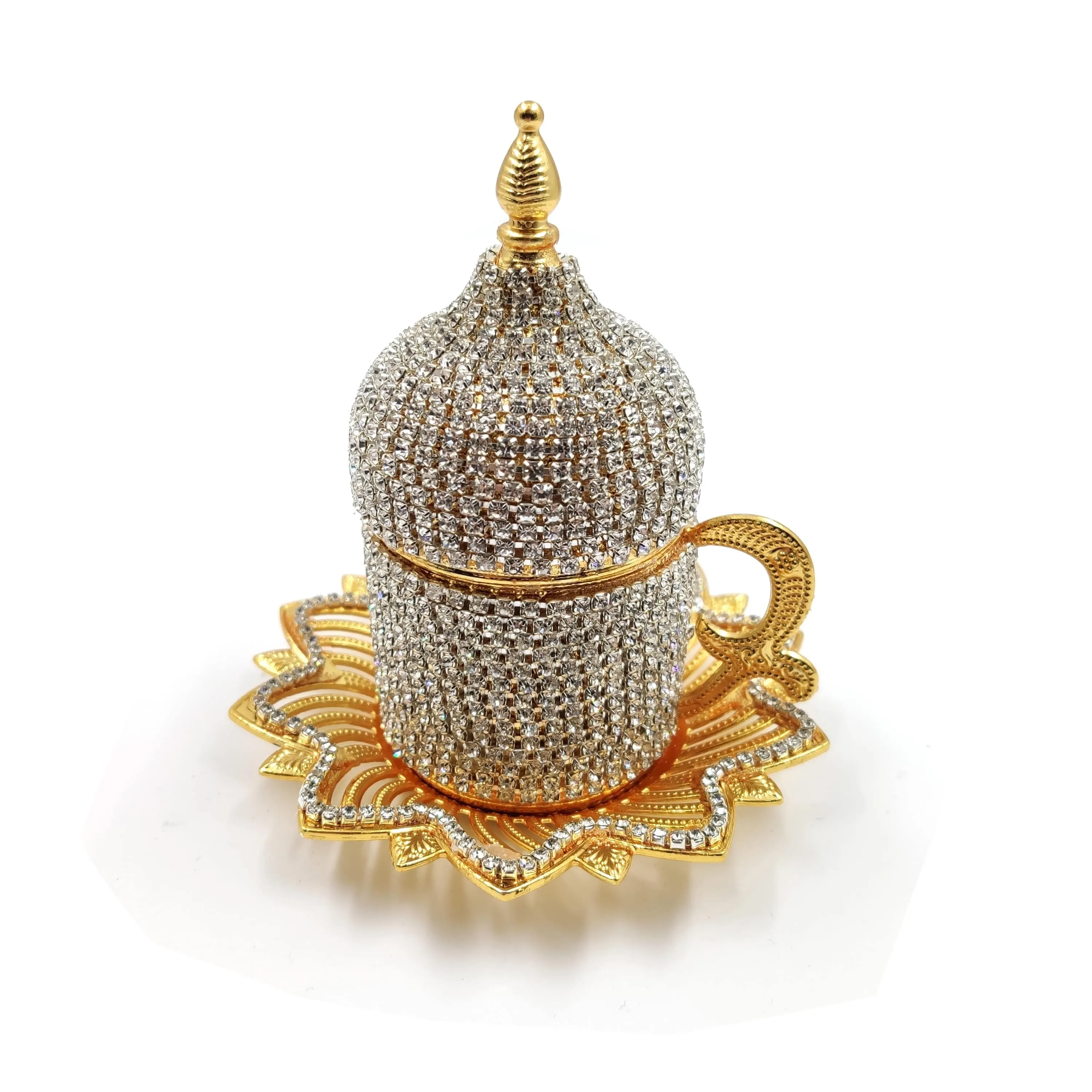 Набор из 6 аутентичных Swarovski чашки для турецкого кофе и набор блюдец крышки с